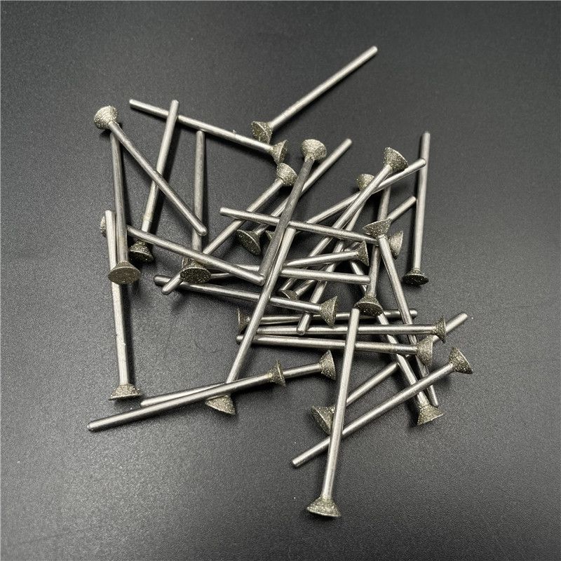 金剛石磨針金剛砂磨頭玻璃石頭刻字玉石開(kāi)窗去皮雕刻2.35mm柄徑